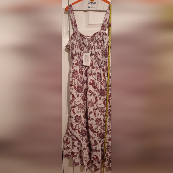 NWT Grace Karin Paisley Smocked Maxi Dress, Lined - Picture 3 of 11